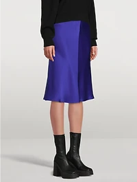 Satin Midi Slip Skirt