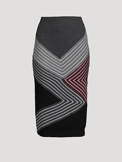 Wool Midi Skirt