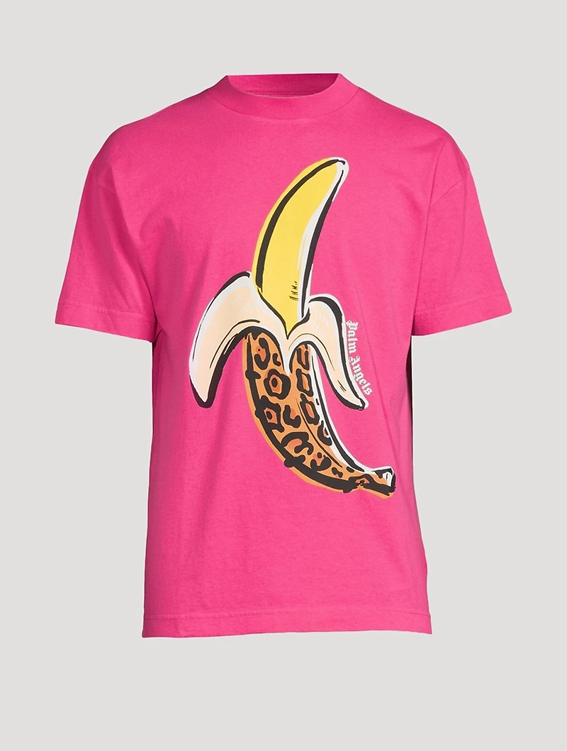 Leopard Banana Cotton T-Shirt