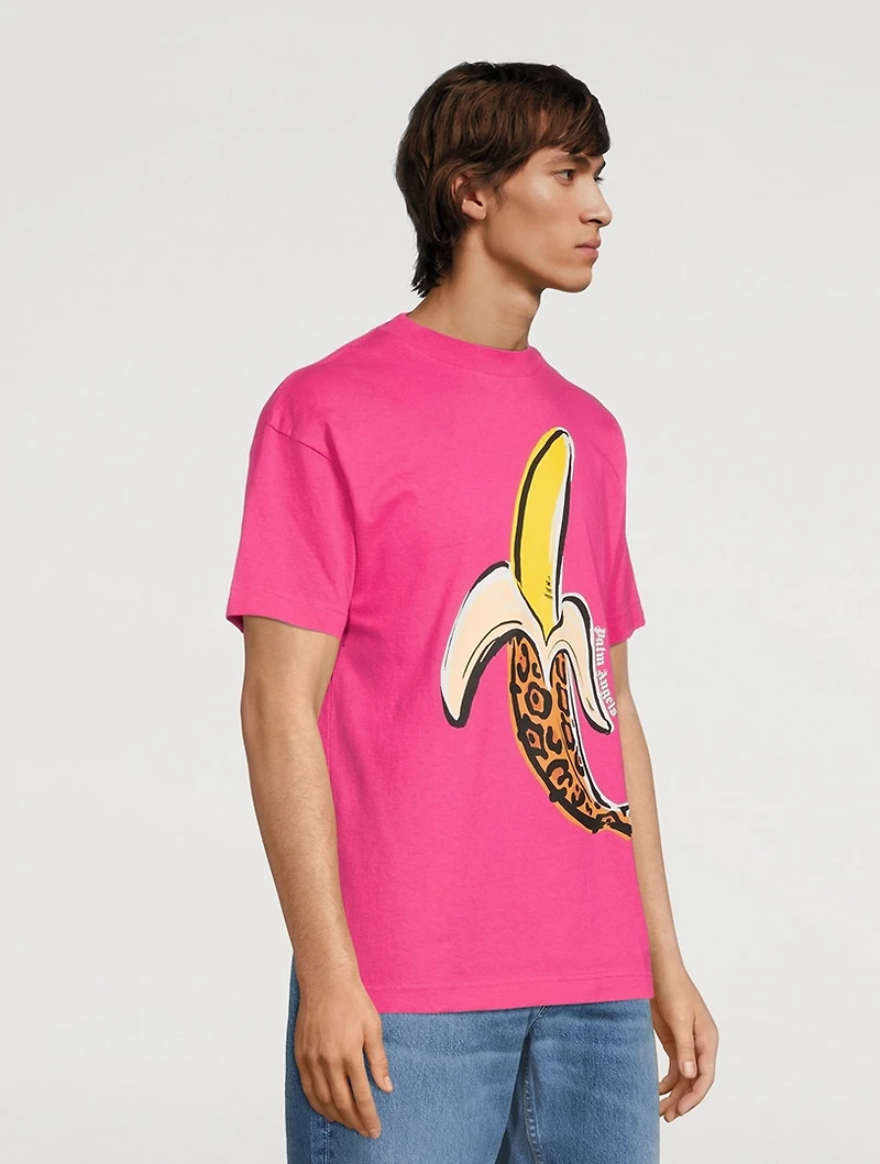 Leopard Banana Cotton T-Shirt