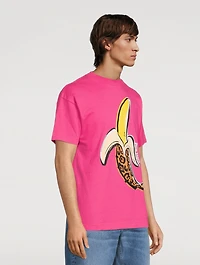 Leopard Banana Cotton T-Shirt