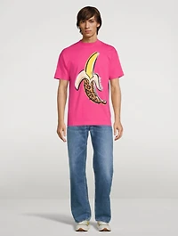 Leopard Banana Cotton T-Shirt
