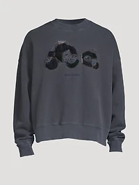 Cotton Sweatshirt With Patchwork Bear