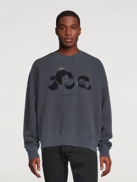 Cotton Sweatshirt With Patchwork Bear