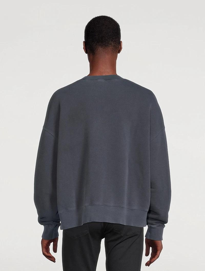 Cotton Sweatshirt With Patchwork Bear