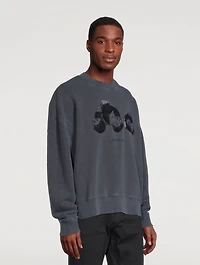 Cotton Sweatshirt With Patchwork Bear