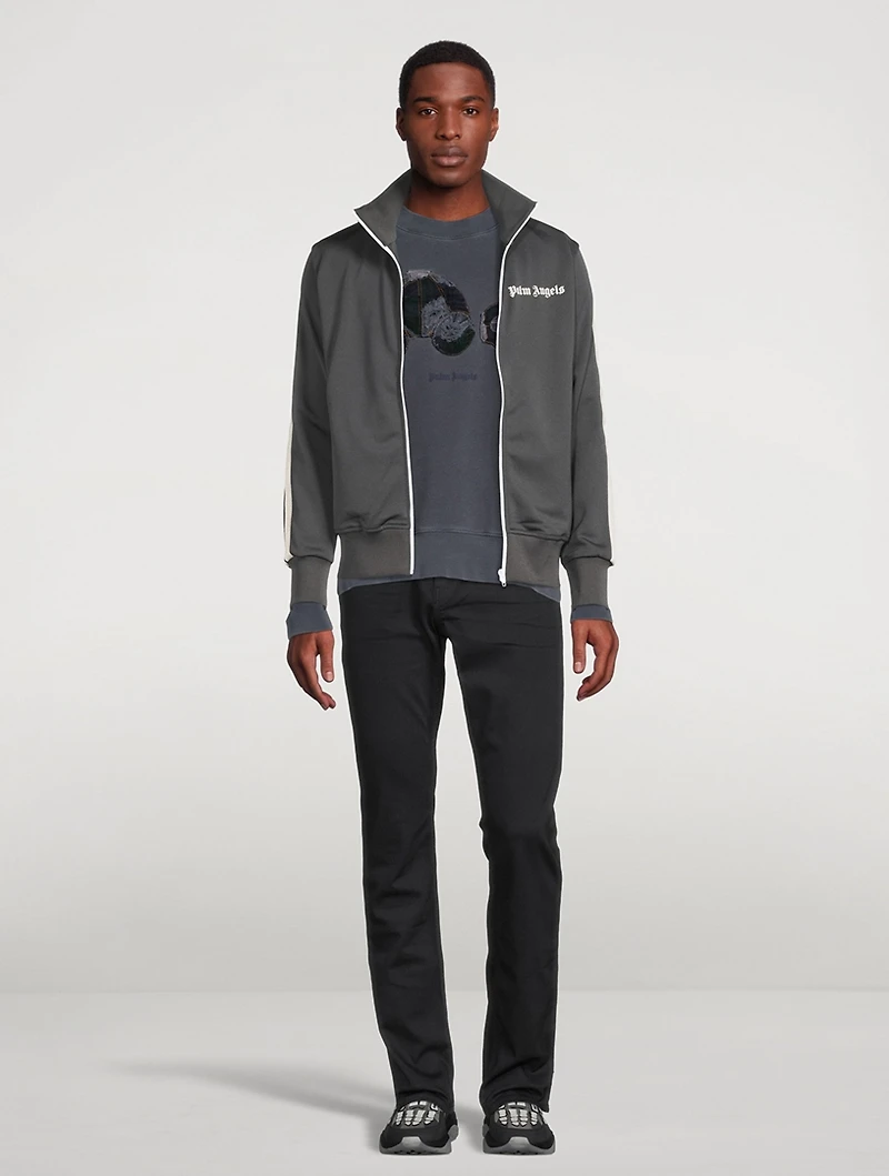 Cotton Sweatshirt With Patchwork Bear