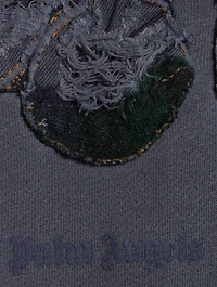 Cotton Sweatshirt With Patchwork Bear