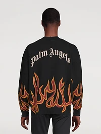 Graffiti Flames Cotton Sweatshirt