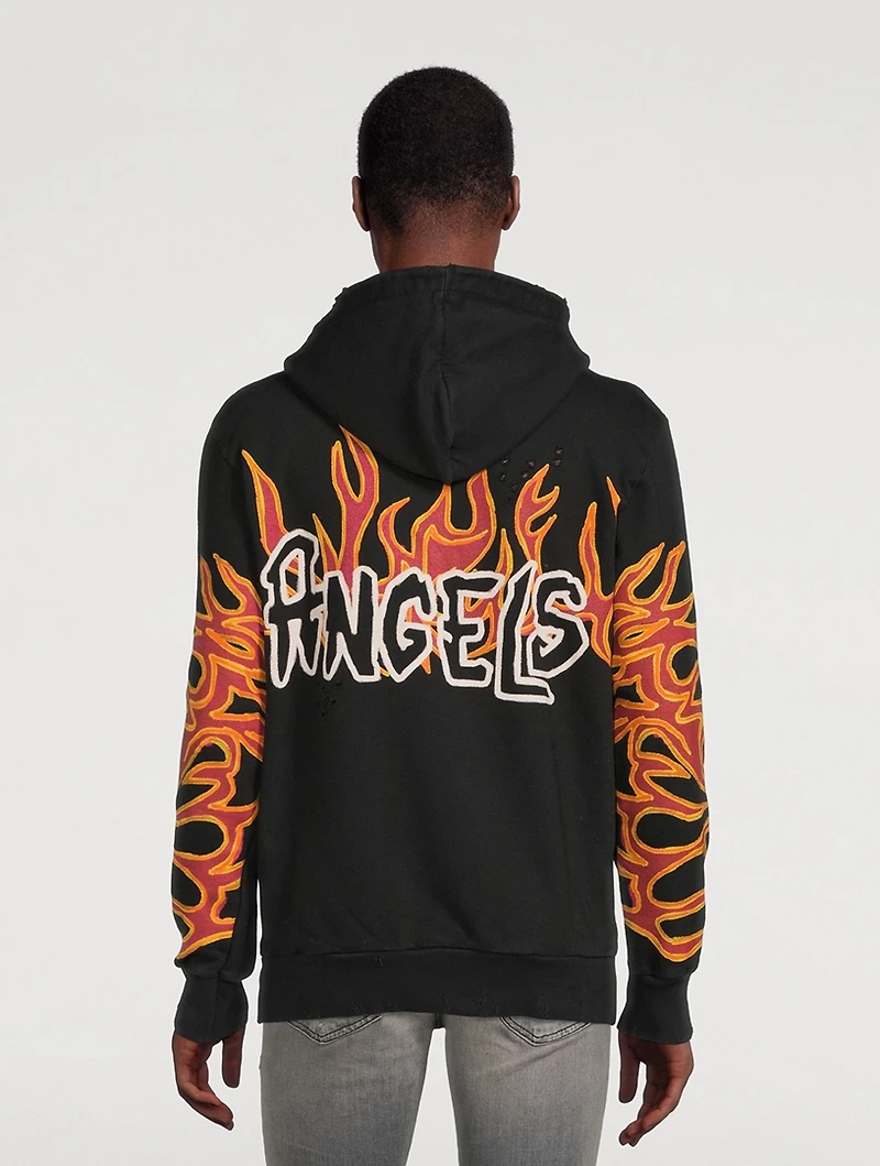 Graffiti Flame Cotton Hoodie