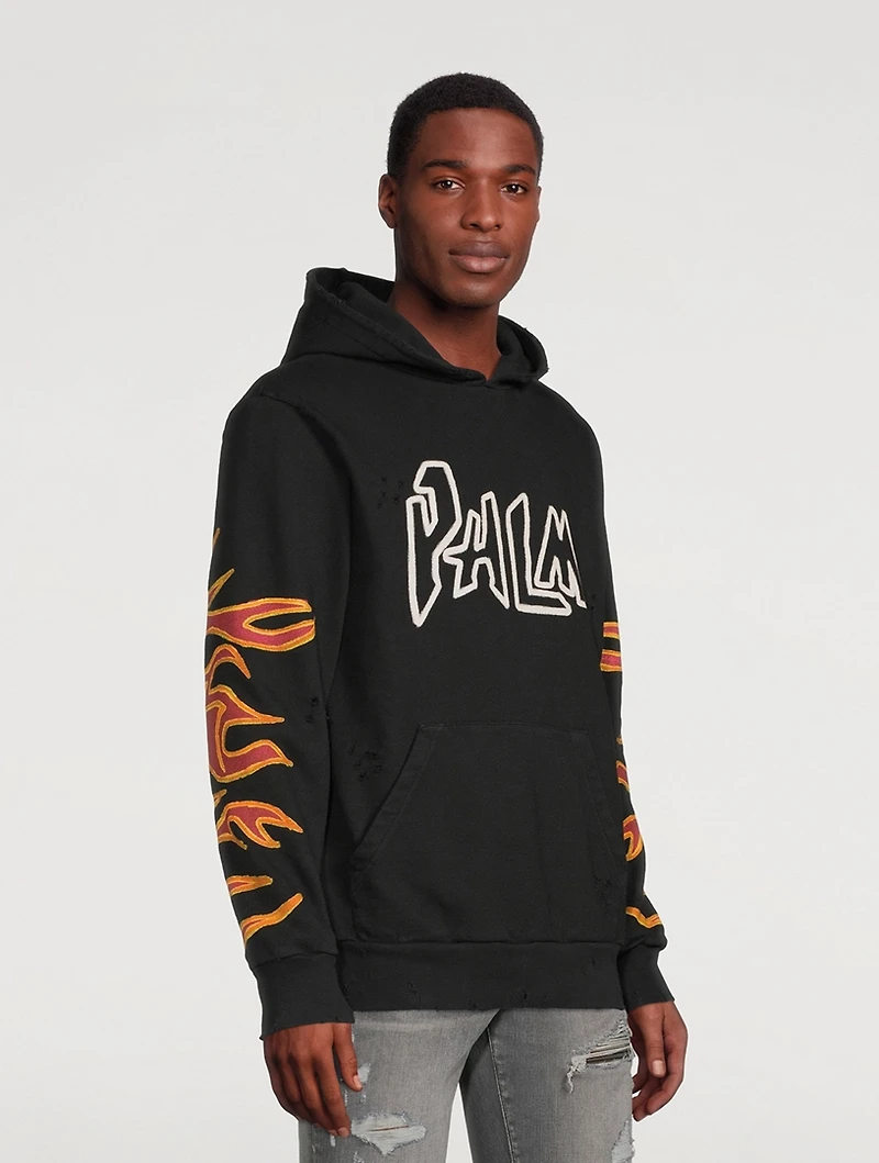 Graffiti Flame Cotton Hoodie
