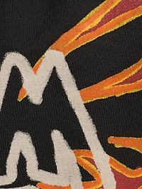 Graffiti Flames Cotton Sweat Shorts