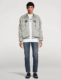 Life Is Palm Quilted Bomber Jacket