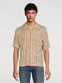 Rainbow Sequins Bowling Shirt