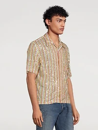 Rainbow Sequins Bowling Shirt