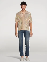 Rainbow Sequins Bowling Shirt