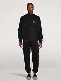 Sprayed Palm Wool-Blend Intarsia Sweater