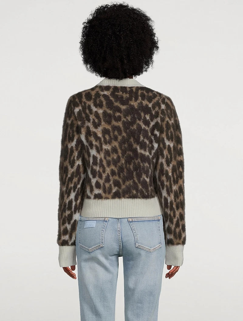 Jacquard Pullover Leopard Print