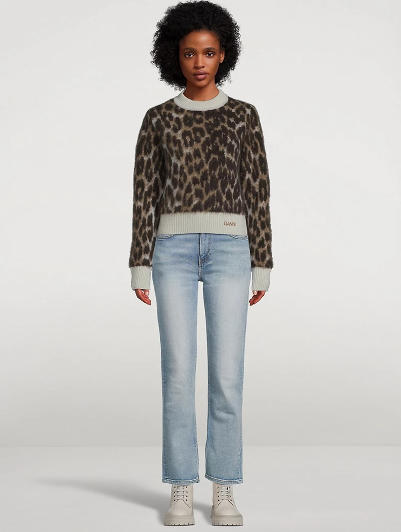 Jacquard Pullover Leopard Print