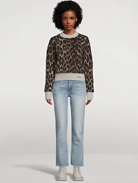 Jacquard Pullover Leopard Print