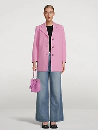 Oversized Blazer With Crystal Buttons
