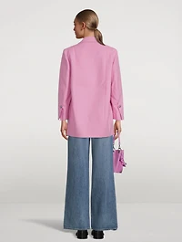 Oversized Blazer With Crystal Buttons