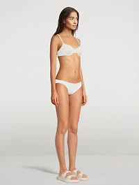 The Eva Bikini Top Metallic Stripe Print