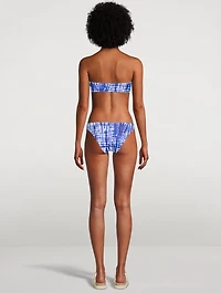 The Tati High-Waisted Bikini Bottom Shibori Print