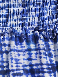 The Indigo Midi Dress Shibori Print