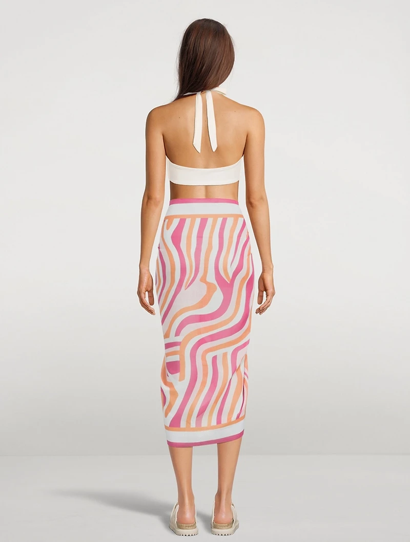 The Pareo In Abstract Zebra Print