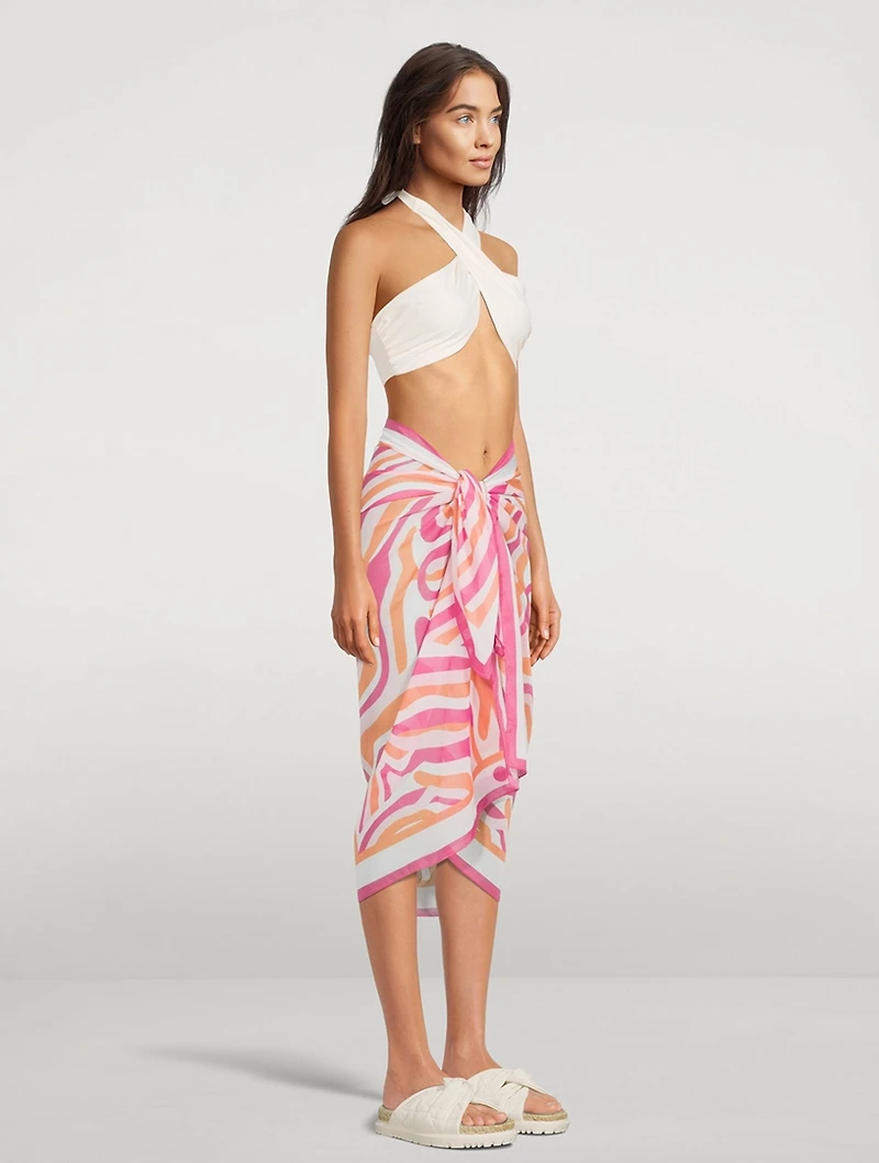 The Pareo In Abstract Zebra Print