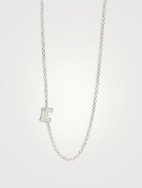 Love Letter White Gold E Initial Single Diamond Necklace