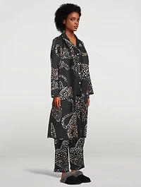 Quilted Cotton Robe In Jag Print