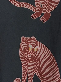 Long Cotton Pajama Set Sansido Tiger Print