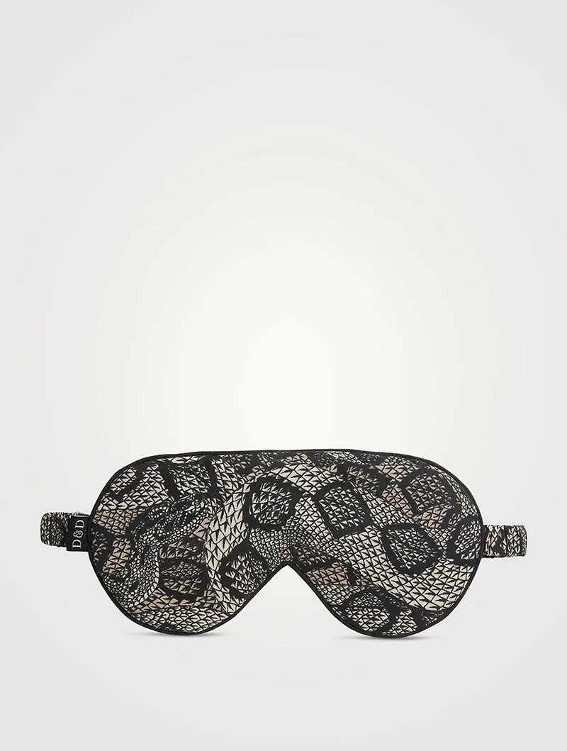 Cotton Eye Mask In Crotalus Print