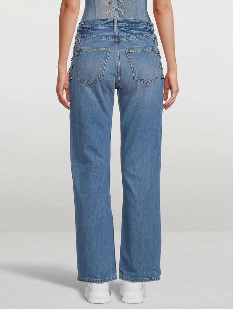 Chain Replicas Straight-Leg Jeans