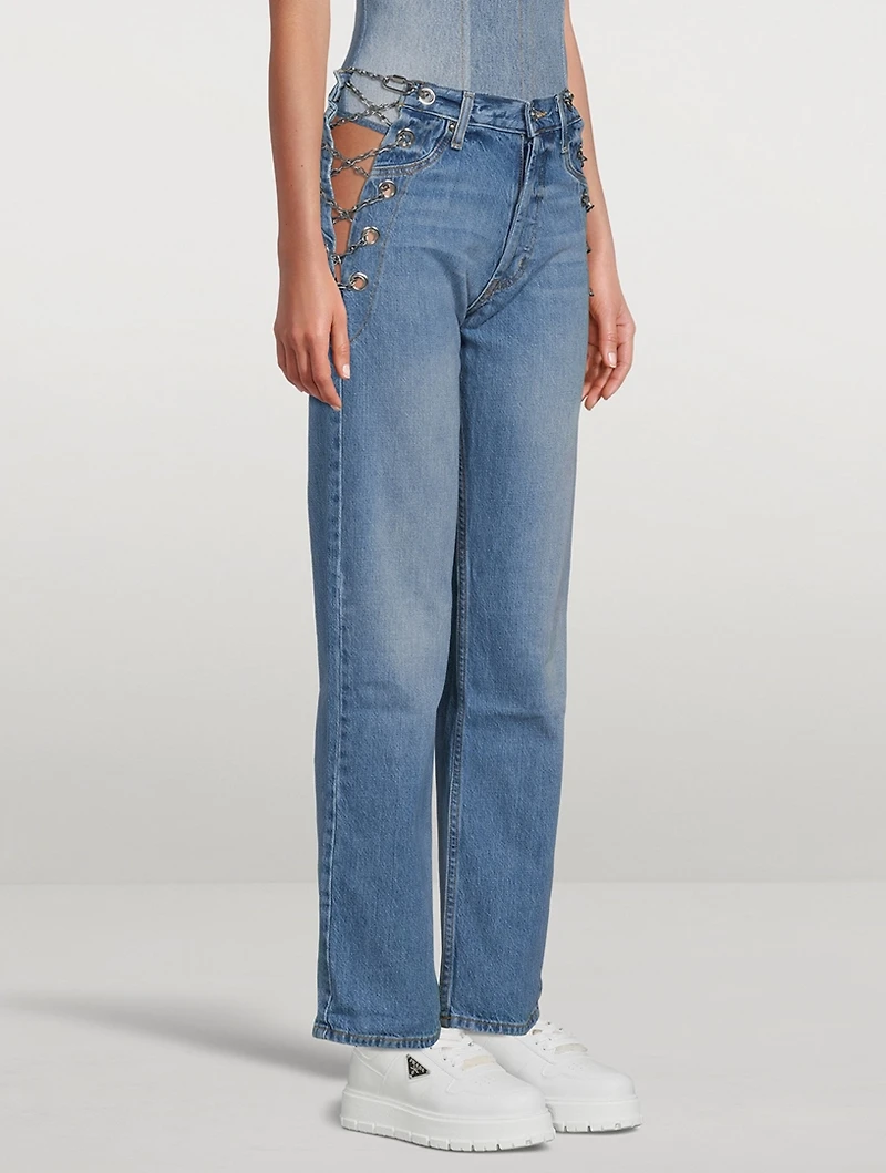 Chain Replicas Straight-Leg Jeans