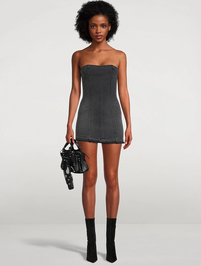 Strapless Denim Mini Dress