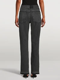 Unravelled Two Straight-Leg Jeans