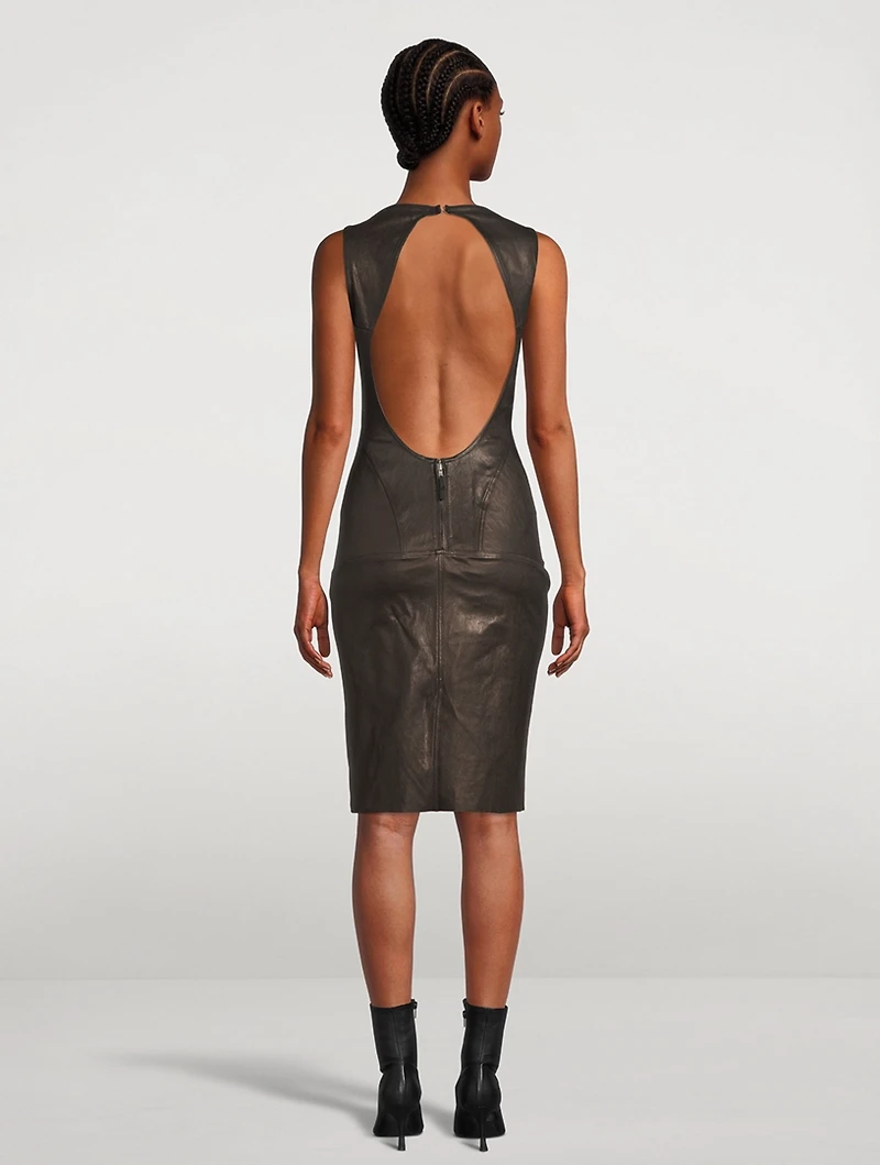 Leather Sleeveless Dress