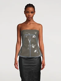 Sequin-Embellished Denim Bustier