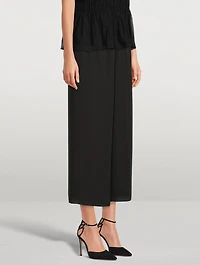Easy Wide-Leg Recycled Georgette Trousers