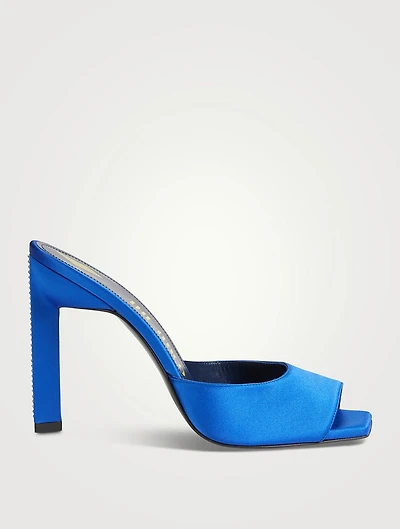 Kaia Embellished Satin Mules