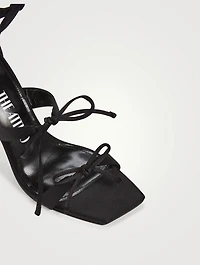 Aria Knee-High Satin Gladiator Sandals