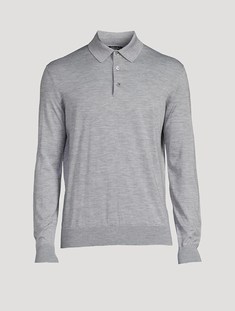 Cashmere And Silk Polo Shirt