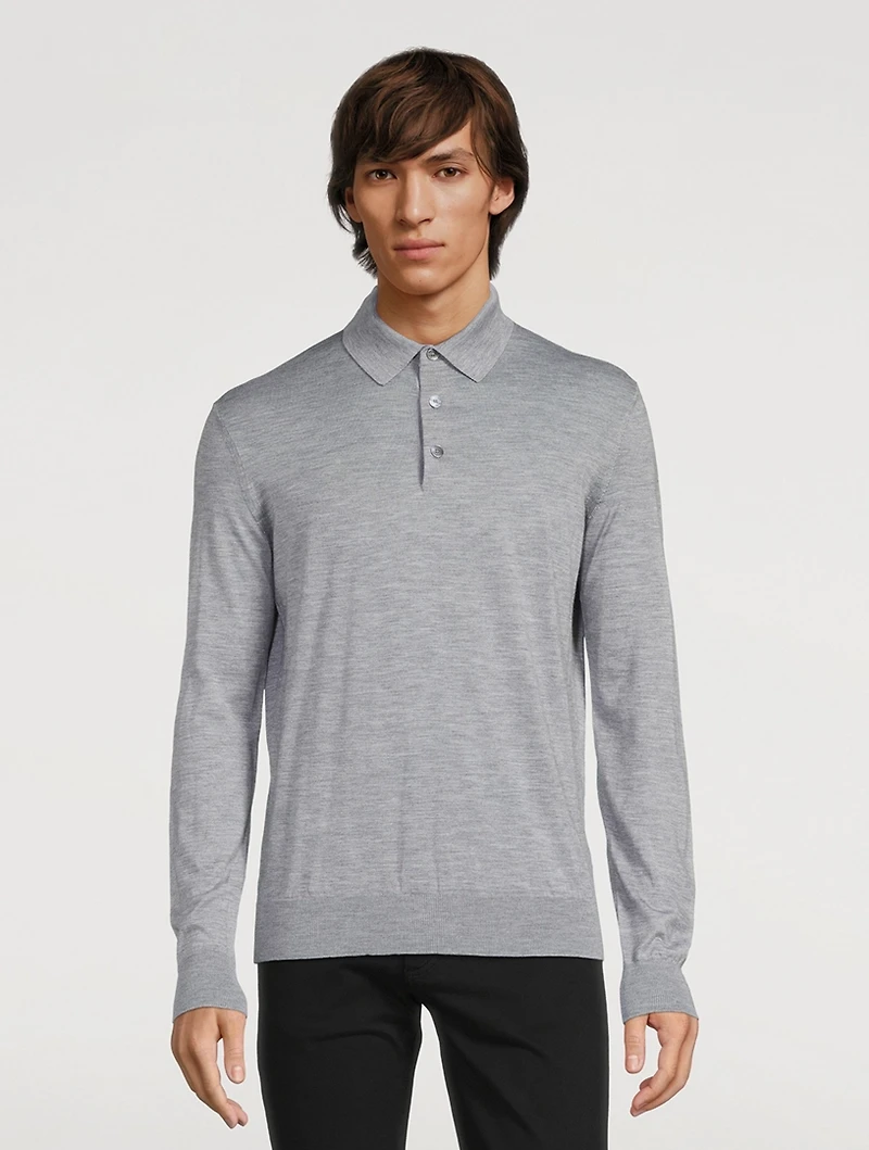 Cashmere And Silk Polo Shirt