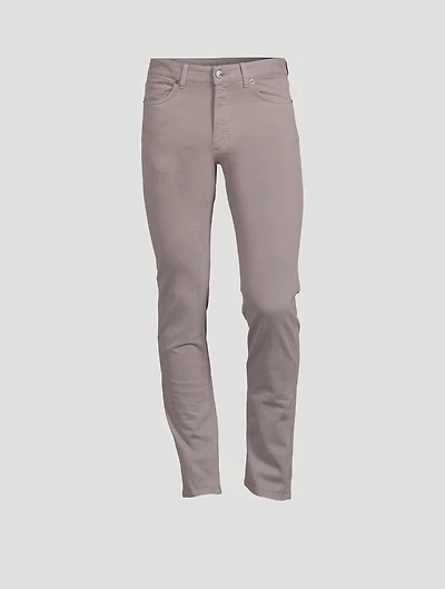 City Stretch Cotton Gabardine Slim-Fit Jeans