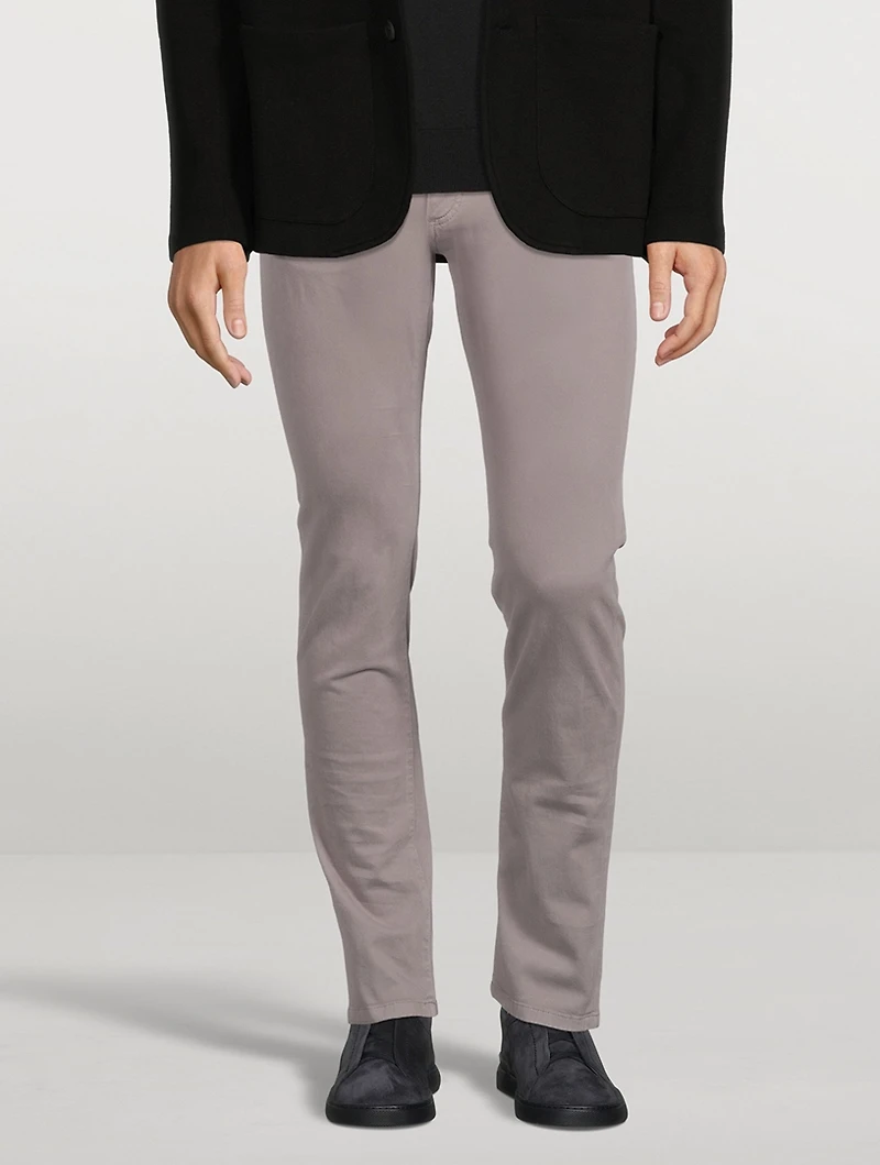 City Stretch Cotton Gabardine Slim-Fit Jeans