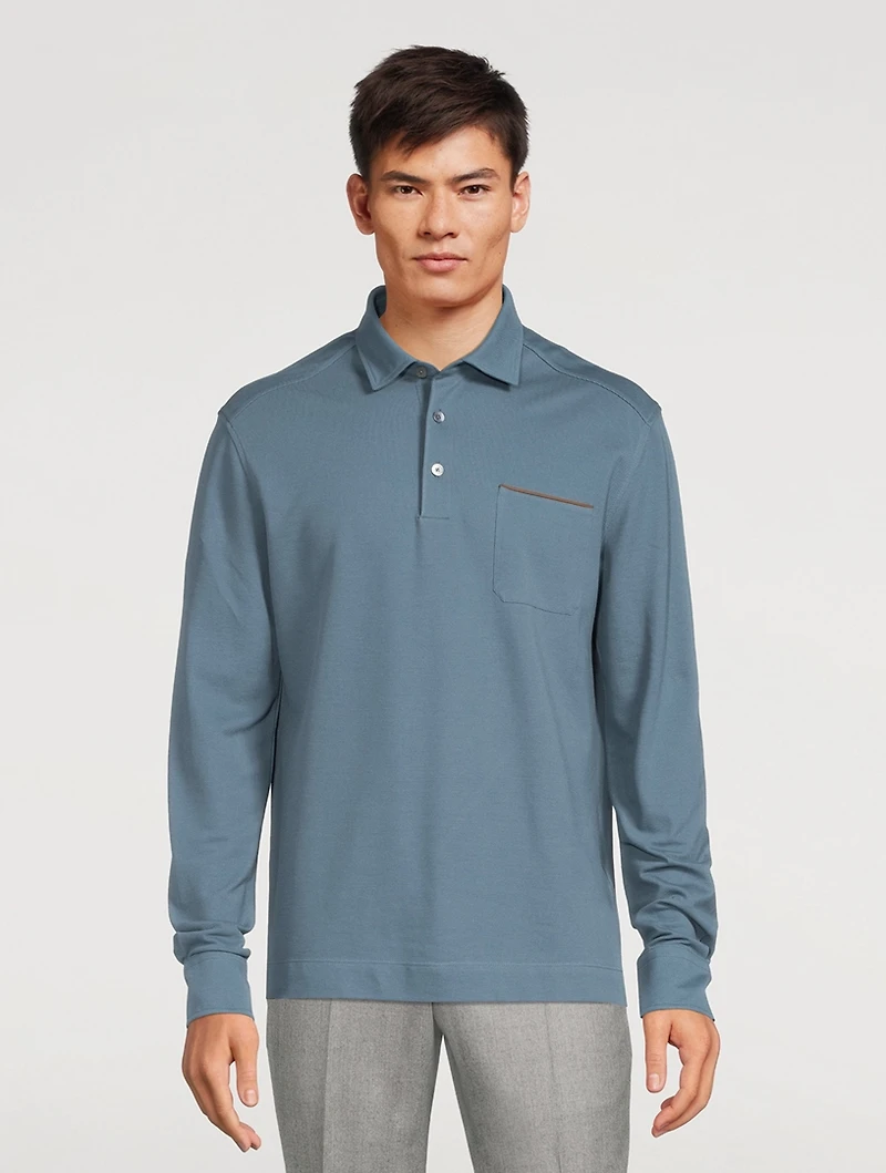 Long-Sleeve Polo Shirt