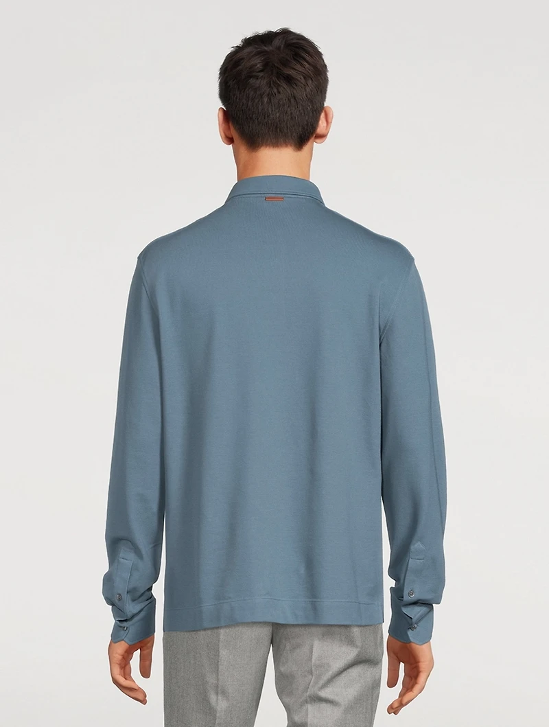 Long-Sleeve Polo Shirt